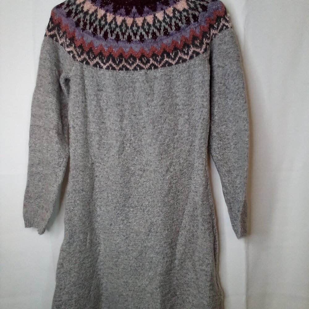Maurices Sweater Dress Women XS Long Sleeve Soft Stretch Gray Pink - Picture 15 of 15